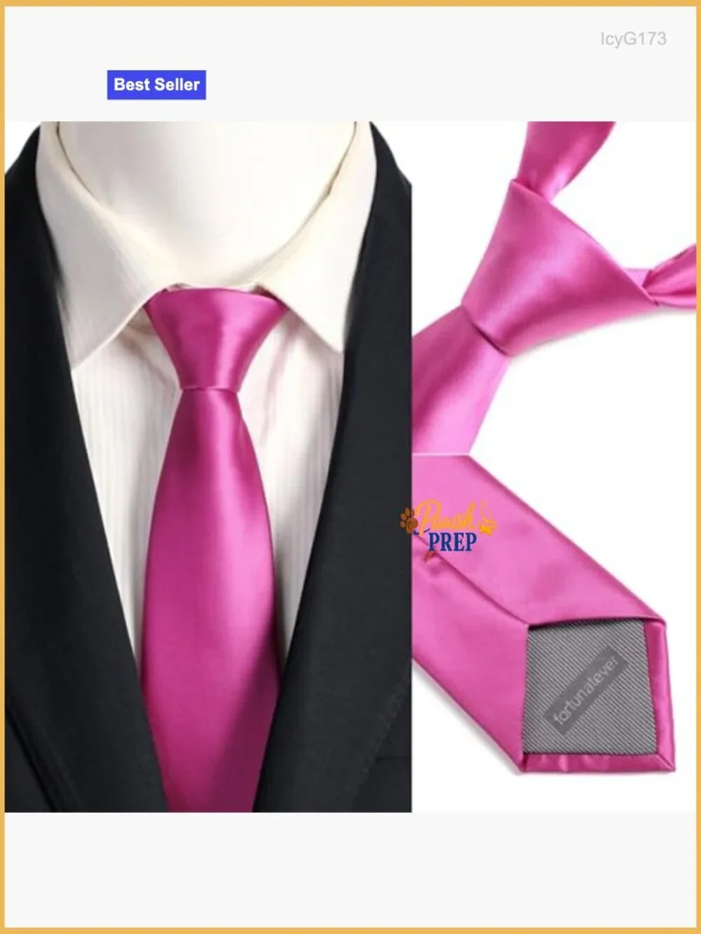 Handmade Microfiber Necktie, 58 Inch Classic Tie for Formal Wear